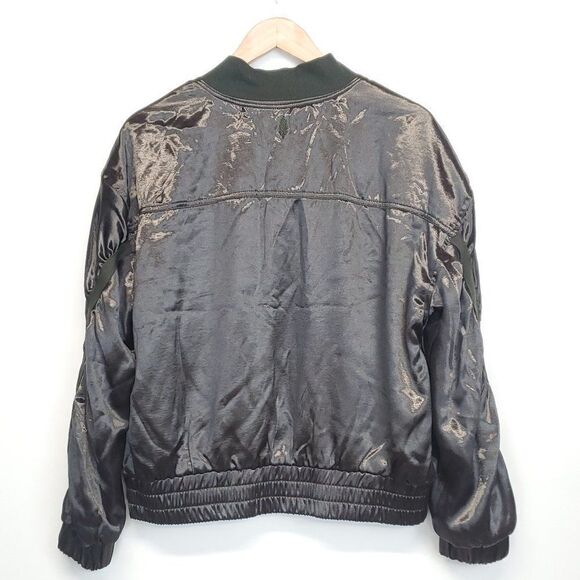Free People Movement Relay Zip Up Satin Knit Collared Jacket - Picture 3 of 15
